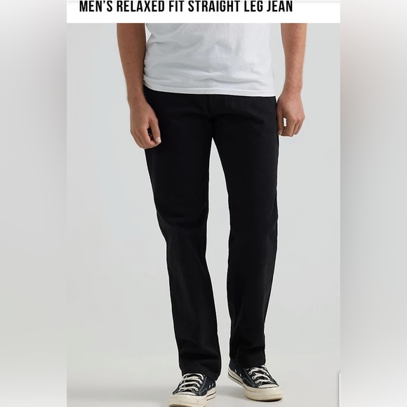 Lee Men's Black Straight Leg Jeans - Picture 1 of 8